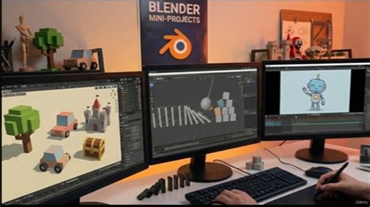 【中配】一口气搞定40个实战案例！Blender 5 从零起步项目驱动特训营 (附工程文件)