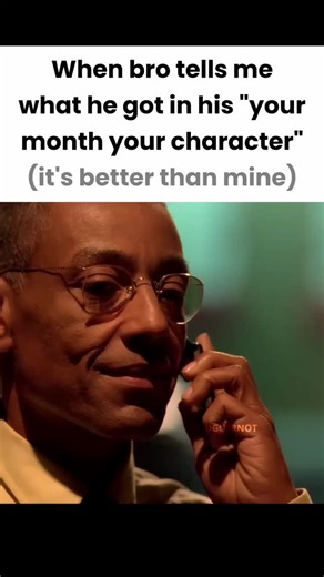 This goofy ahh meme shows the exact moment your friend tells you what character they got in the “your month your character” trend, and it’s way better than yours. The calm but painful Gus reaction perfectly captures that quiet jealousy mixed with fake happiness. It’s one of those moments where you pretend to be cool about it while absolutely losing on the inside. If you’ve ever compared your monthly results and felt robbed, this one hits different. Follow if you found this funny! #memes #funny #