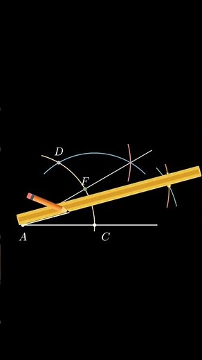 Learn to Construct a 15° Angle Like a Pro #Geometry #MathAnimation #15DegreeAngle #Construction