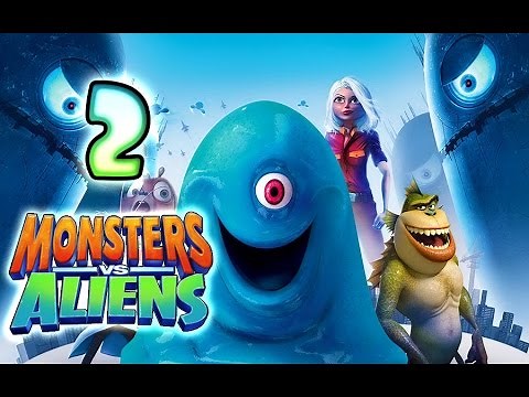 Monsters VS Aliens Walkthrough Part 2 (PS3, X360, Wii, PS2) ~ Missing Link Level 2