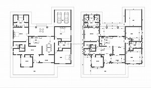 Casa Grande Con Terraza al Patio 370 M2- Planos de AutoCAD - Planos CAD Gratis