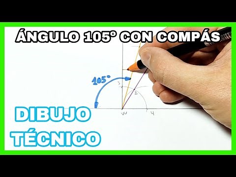 DRAWING ANGLES - ^^angle^^📐 of 105° [with compass💥]