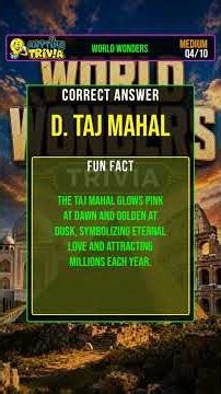World Wonders Trivia #Shorts