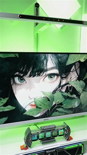 The Ultimate Green Gaming Desk Setup 🌿🎮 | Pixel Art, Smart Displays & More