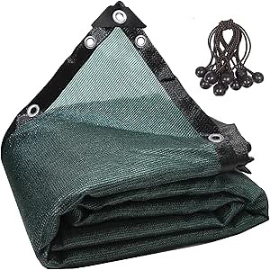 90% Green Shade Cloth,6ft x 8ft High Density Fabric Shade Sun Shade Cloth Shade Mesh Canopy Taped Edge with Grommets for Garden Patio, Vegetables, Chicken Coops and Plants Cover