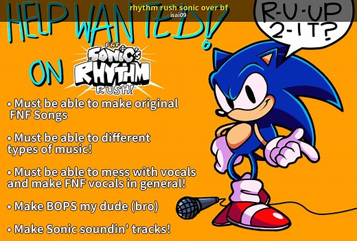 rhythm rush sonic over bf Mod for Friday Night Funkin' | FNF Mods