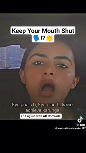 Keep Your Mouth Shut 🗣️⁉️👏 #mouthshut #privatelife #peoplepower #motivationalvideo #motivation