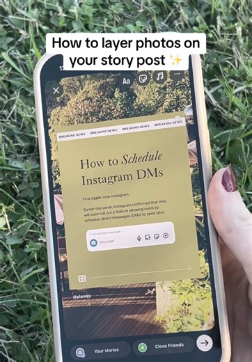 Cómo nivelar tus historias de Instagram con fotos de fondo