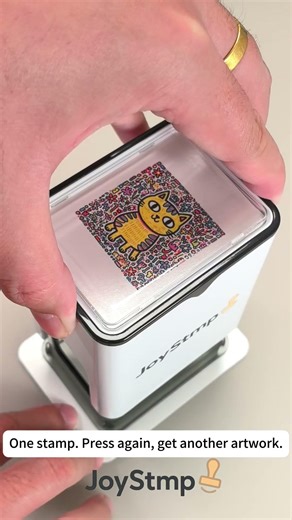 One stamp. Press again, get another artwork.