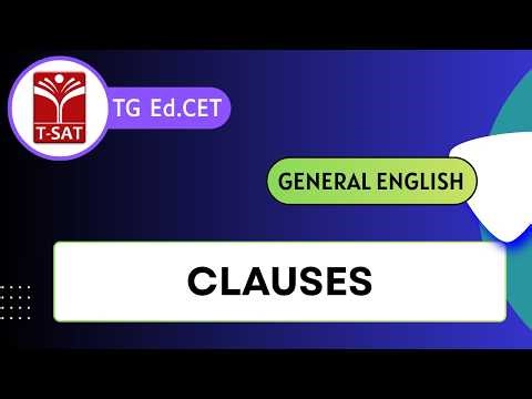 TG Ed.CET | General English – Clauses | T-SAT