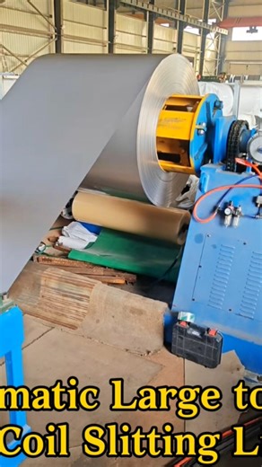 Large coil automatically slits into small coils – fast, precise, CNC controlled!"WA:+8617317078628