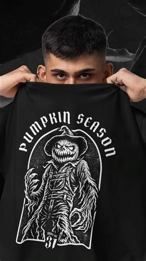 Pumpkin Season Shirt 🎃 Halloween Scarecrow Tee