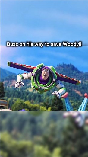 Buzz on his way to save Woody!! 👨‍🚀🪽🎢🧸 (Toy Story 4)