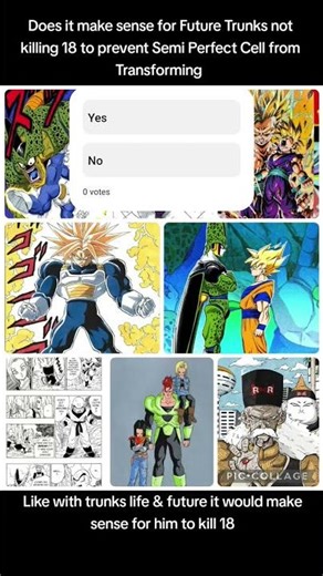 Future Trunks Kill Android 18 #anime #shorts #manga #dragonball