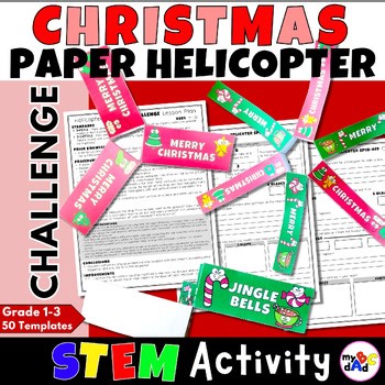 Christmas Paper Helicopter STEM Activity Challenge | 1st-3rd Grade
