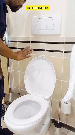Geberit Toilet Water Keeps Flowing, Remove The Flush Push Button And Fix It. #geberit #shortsrwanda