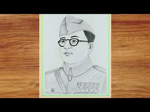 Netaji Subhash Chandra Bose drawing || Netaji easy drawing with pencil || pencil sketch drawing