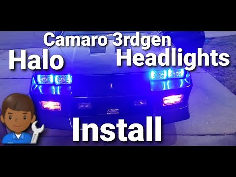 Halo LED Headlights install on Chevy Camaro thirdgen