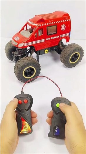 Unboxing & Testing: FIRE RESCUE RC Monster Truck! 🚒🔥​#RCToys #MonsterTruck#FireTruck