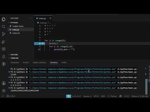 Python Nested Loops Explained with Star Patterns ⭐