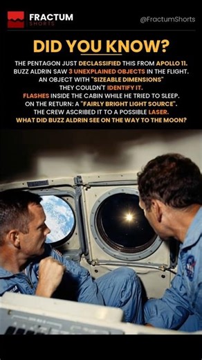 Apollo 11: an unidentified laser-like light intercepted the crew on their return🌙
