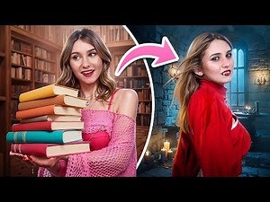 Nerd Girl Glow Up Into Vampire! From Nerd to Popular Girl