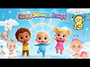 ⭐ Clap, Stomp, Jump! 🎉 Action Song for Toddlers 1-3 | Fun Baby Dance, Movements & Learning Music ⭐👶🎶