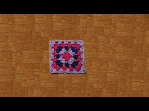 Very easy crochet tile - granny square crochet Tutorial