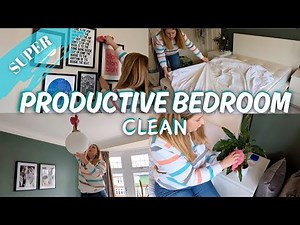 SUPER PRODUCTIVE BEDROOM CLEAN WITH ME 🛏️🧼 | DEEP CLEAN | Claire Williams