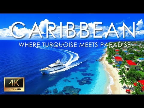 Caribbean Travel Footage 4K | Azure Seascapes, Tropical Realms with Deep House Grooves