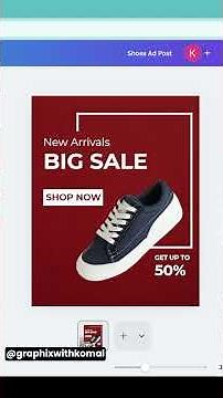 How to Design Shoe Sale Poster in Canva | Modern Product Ad Design Tutorial