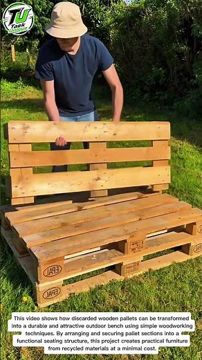 Amazing Pallet Wood Bench Build | Easy DIY Outdoor Furniture Idea