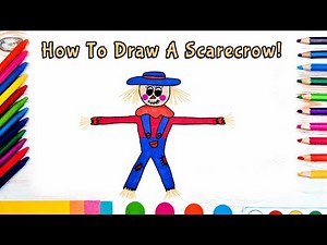 🌾How To Draw A Scarecrow! (Art For Kids!) - Easy Step By Step Beginner Art/Drawing Lesson! 🌾
