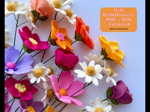 How To Make Felt Wildflowers Tutorial - Assembly Only