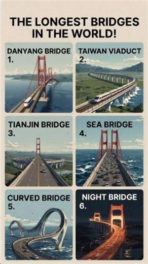 THE LONGEST BRIDGES IN THE WORLD! You Won’t Believe How Long They Are 😱
