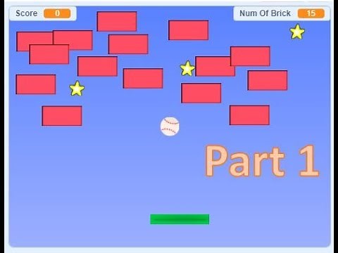 Scratch Tutorial | Brick Breaker Game | Part 1 | Breakout Game