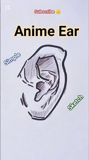 Anime Ear Tutorial 💢💯 #reels #sketch