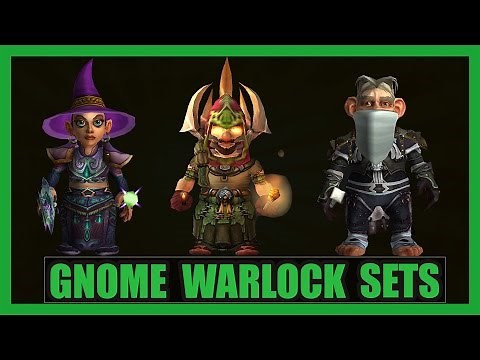 Gnome Warlock Transmog | 5 Creative WoW Sets [Wod 7.0.3]
