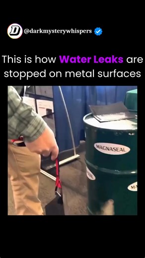 Dark Mystery Whispers on Instagram: "MAGNASEAL is a flexible magnetic urethane sheet engineered to stop leaks immediately on metal surfaces. It’s designed for emergency situations where fluids need to be contained fast—no bolts, clamps, or curing time required. The sheet uses a powerful magnetic backing combined with a durable, chemically resistant urethane layer. When pressed onto a leaking metal pipe, tank, or container, magnetic force pulls it tight against the surface, while the elastic mate
