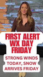 First Alert Weather Day coming Friday. But Alex Lehnert is tracking a windy Thursday ahead of the wintry change. Details on how gusty it gets and the snow coming all day on CBS Colorado. #cowx #cbscolorado http://cbsnews.com/colorado/weather | CBS Colorado