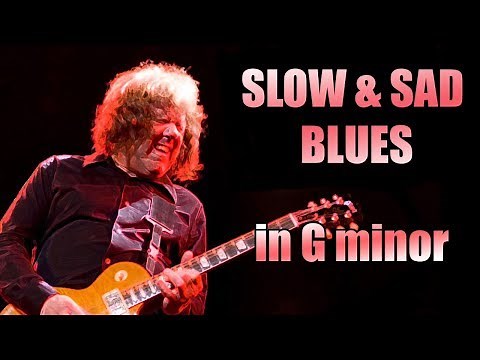 Gm Slow & Sad Blues Guitar Backing Track