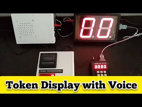 Token Number System | token display unit | token printing machine | token display system with voice