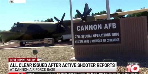 All clear issued after active shooter situation at Cannon Air Force Base