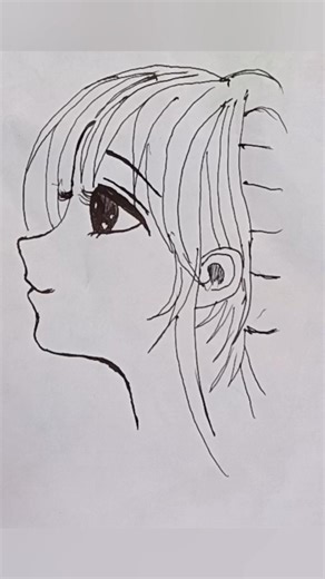 “Side view anime sketch ✏️✨ ”#AnimeSketch#AnimeArt #Sketching #DrawingArt #AnimeGirl #ArtShorts