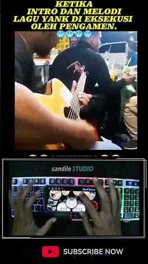 Skill Gitar Tingkat Dewa! Pengamen Jalanan Cover Melodi Wali Paling Merdu. #aplikasirealdrum