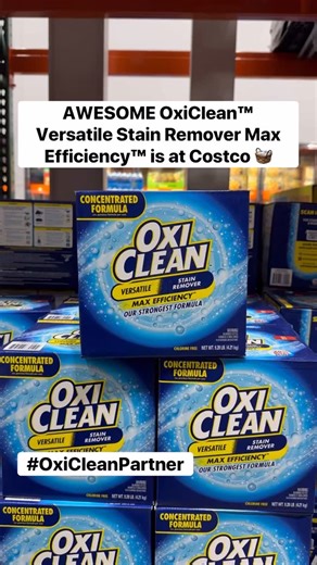 🤩 @OxiCleanOfficial Versatile Stain Remover Max Efficiency™ is at Costco! #OxiCleanPartner This is an incredible deal on OxiClean’s most powerful formula, only at Costco! 🙌🏻 Not only is this AWESOME stain remover safe on clothes, it can also tackle stains around the house! 😍 Use it on stains from grass, grease, dirt, wine, ink, and so much more…it’s not clean unless it’s OxiClean™! 👏🏼 Save BIG on OxiClean™ at Costco! Grab OxiClean™ Versatile Stain Remover Max Efficiency™ NOW! 🏃🏻‍♀️ #cost