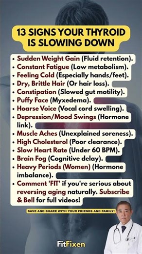👆 13 Warning Signs Your Thyroid Is FAILING After 50! #FitFixen #Shorts