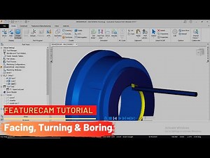 FeatureCAM Tutorial Turning Drum Brake Facing, Boring, Turning [Complete Parameter]
