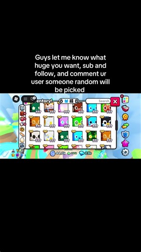 Doing more giveways in pet sim 99