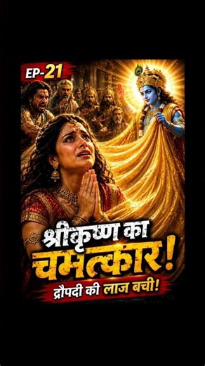 श्रीकृष्ण का सबसे बड़ा चमत्कार! 😱 | द्रौपदी की लाज बची 🙏 | Mahabharat EP-21